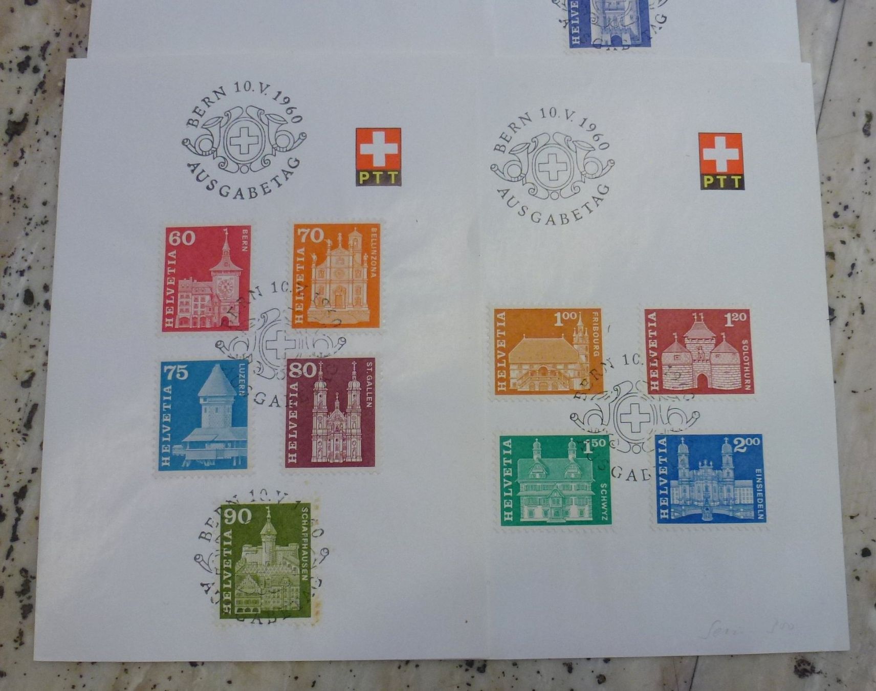 Alle Briefmarken: Sammlung FDC Postgeschichte-Baudenkmäler 1960 – Gebraucht aus Walkringen von Casablanca777 7