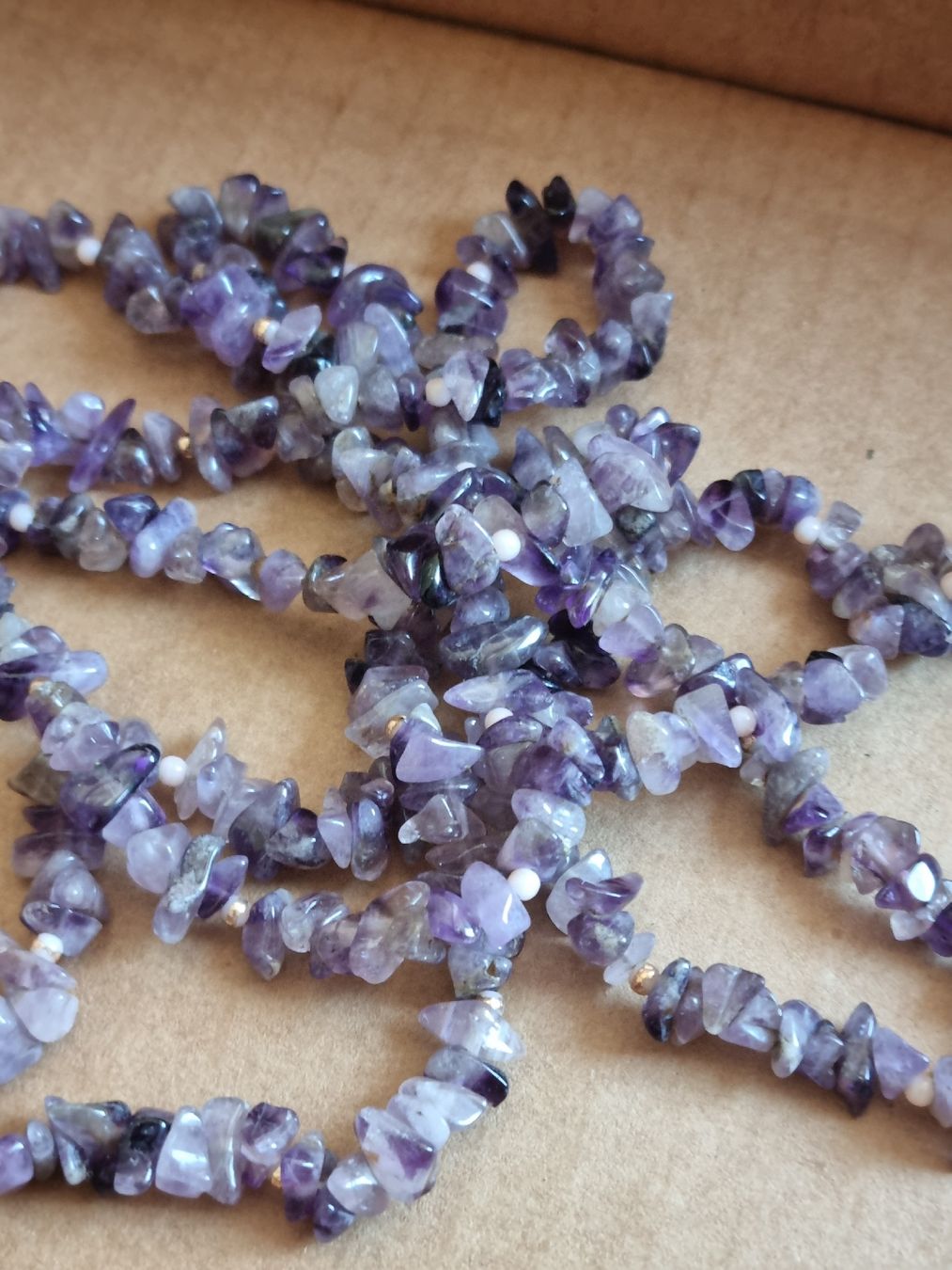 Catenine: Amethyst Splitterkette, Edelstein Halskette – Usato da Schaffhausen venduto da Leveron13 2