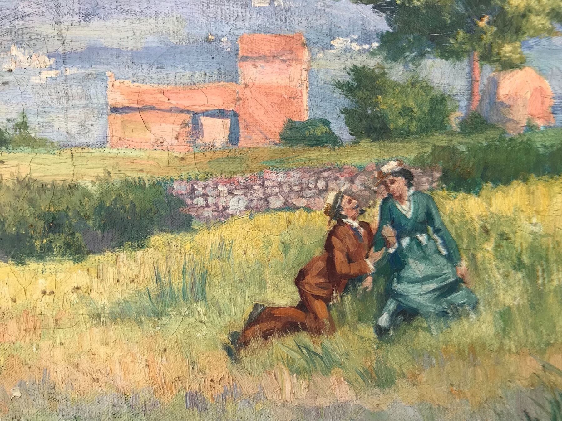 Gemälde: Ölgemälde Galante Szene A. Fivet 1915 – Gebraucht aus Rünenberg von Fendi02 2