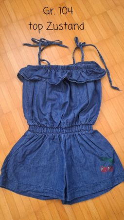 Sommerlicher Jeans Jumpsuit, Gr. 104, Top Zustand!