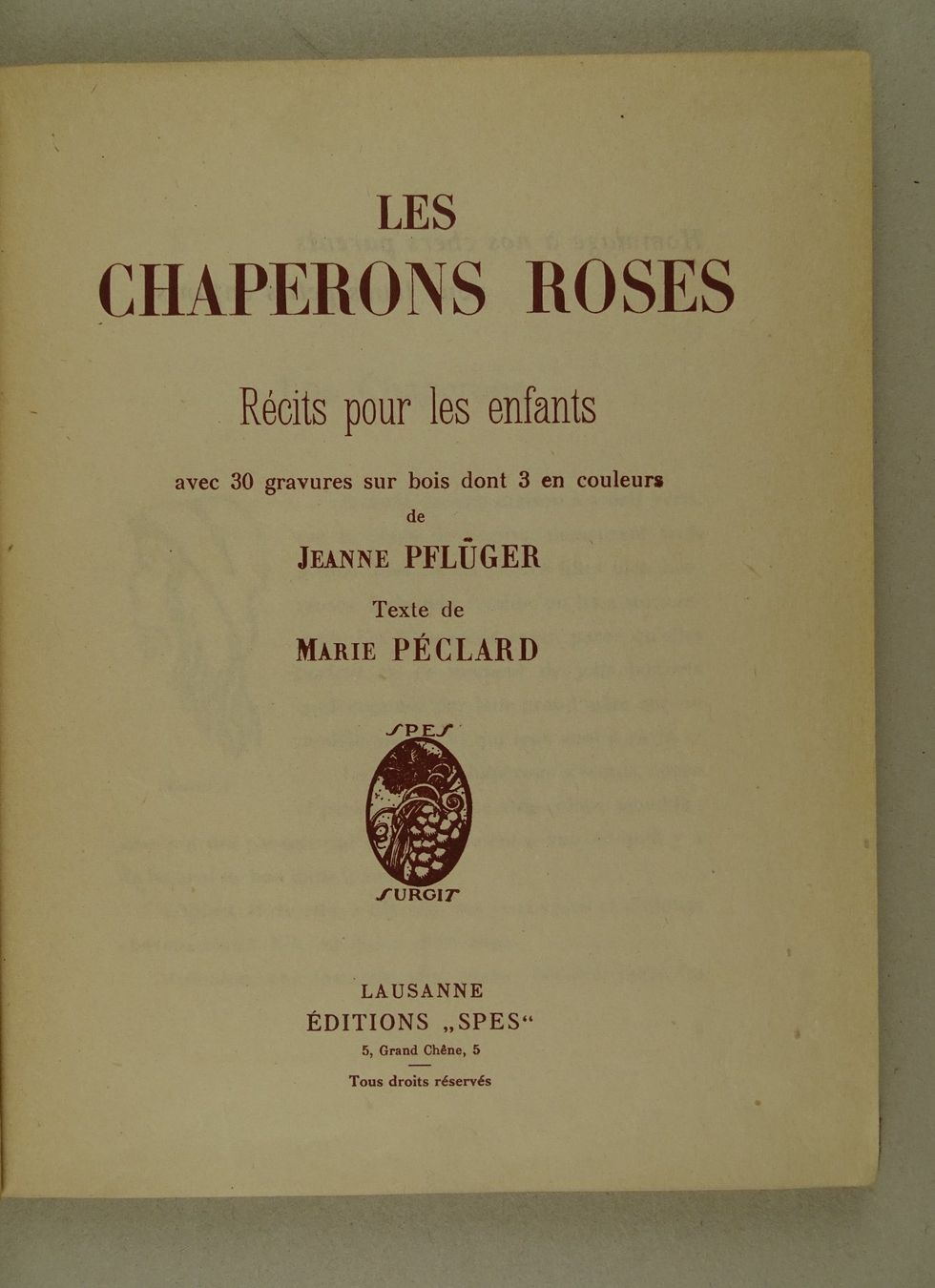 Bücher: LES CHAPERONS ROSES – Gebraucht aus Grüningen von Kartensammler 2