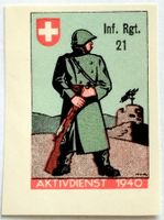 Soldatenmarke 2.WK, Inf Rgt 21, geschn, Wi Inf 199-2