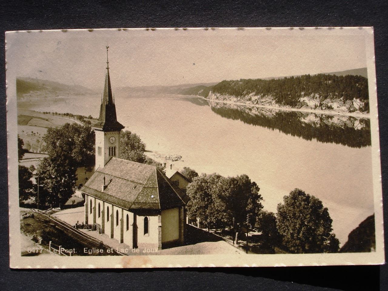 Cartoline postali: LE PONT Eglise et lac de Joux – Usato da Jona venduto da philajona