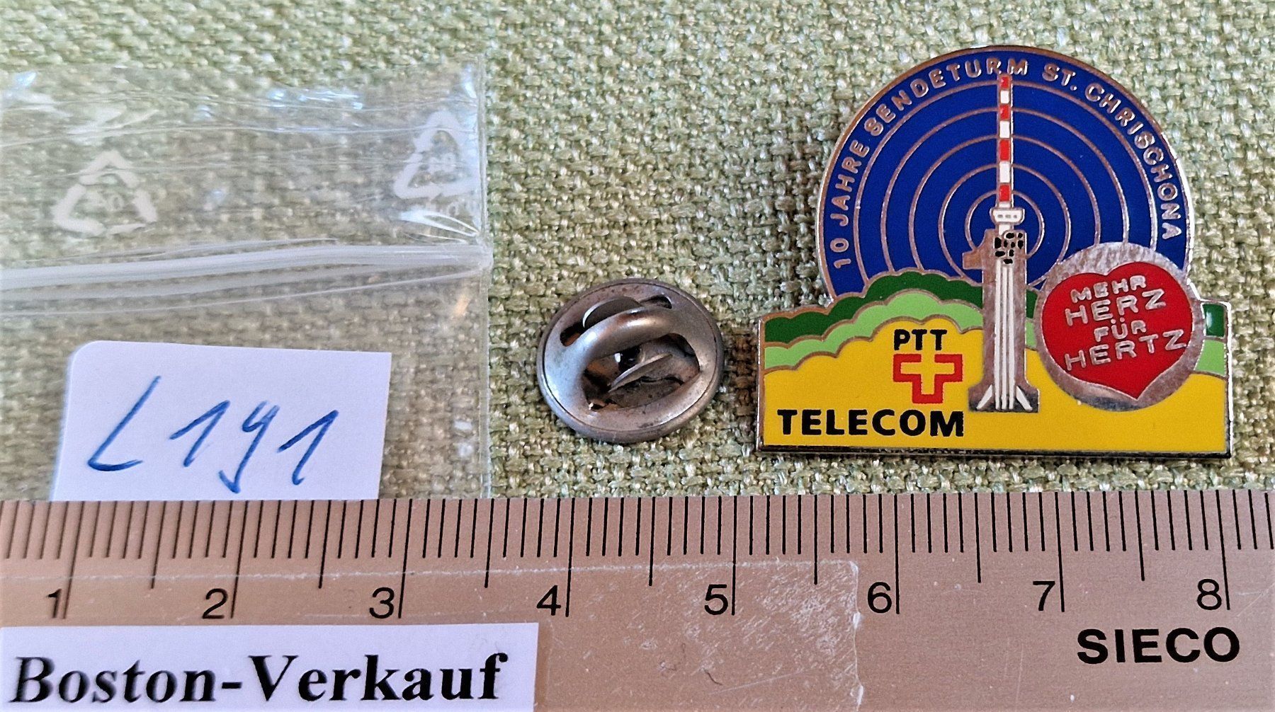 Placchette & Badge: L191 - Pin PTT Post Telecom Sendeturm St. Chrischona – Usato da Reinach BL venduto da Boston-Verkauf 1