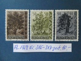 FL 1958 Nr. 315-317 gestempelt