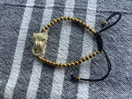 Armband Panther Kopf goldfarben verstellbar🤍