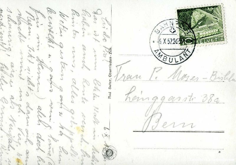 Cartoline postali: Morcote - 1952 Bahnpost Ambulant – Usato da Emmenbrücke venduto da teestube 1