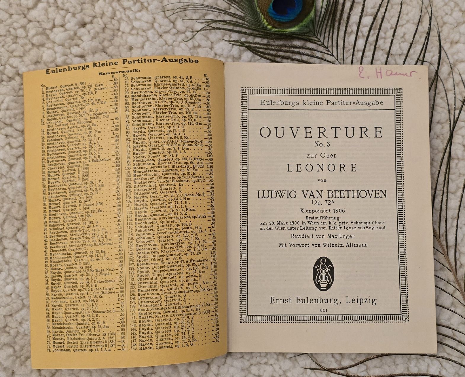 Libri: Beethoven Partitur Leonore Ouvertüre No. 3 – Usato da Biberist venduto da zh2se 2