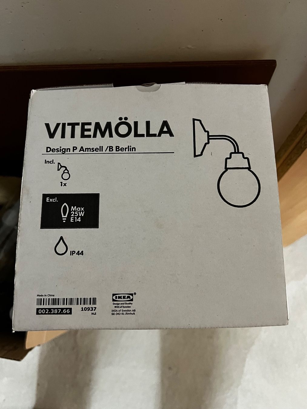 Ikea Lampes: Wand Lampe Vitemölla Ikea – Neuf avec emballage d'origine à Wetzikon ZH par weischwinimein 1