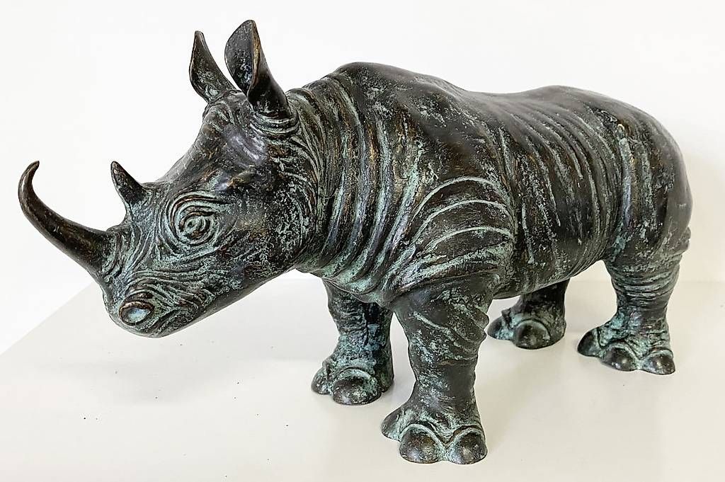 Sculture & Statue: Bronzefigur, kleines Nashorn – Usato da Ballwil venduto da ClassicGallery 1