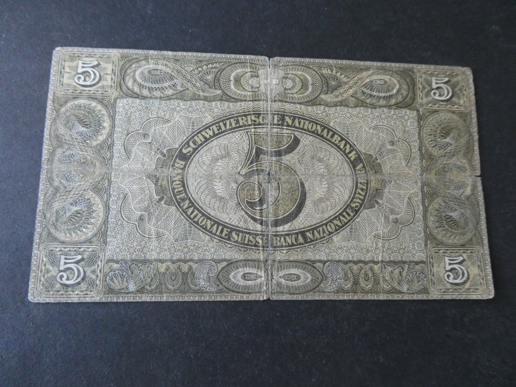 Billets de banque: Schweiz 1946, 5 Franken – D'occasion à Hinterforst par Rohusri 1