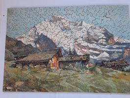 Ancien PUZZLE PÉNÉLOPE EN BOIS.  Jungfrau 200 pièces