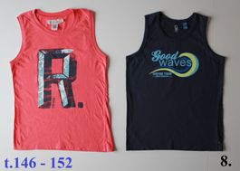 2 x T-shirts  (Okaïdi, H&M)    t. 146 - 152