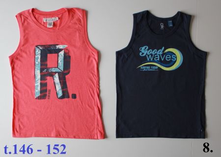2 x T-shirts  (Okaïdi, H&M)    t. 146 - 152