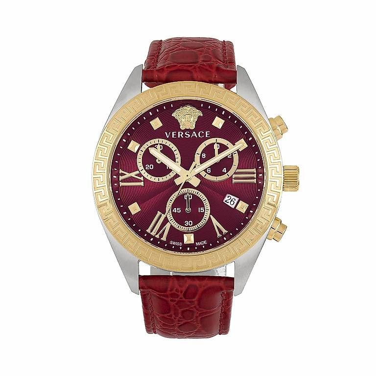 Versace Orologi: Original Versace Uhr Greca, rot, neu und original verpackt – Nuovo e nell'imballaggio originale da Adliswil venduto da JanineT.