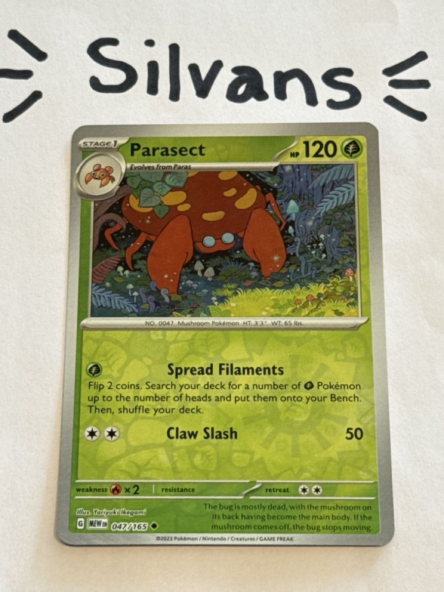 Pokémon Carte collezionabili: Parasect Reverse Holo MEW 047 Englisch – Nuovo (secondo la descrizione) da Wil SG venduto da Silvans
