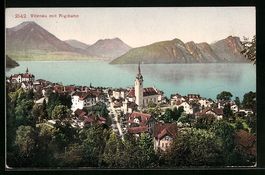 Vitznau, Ortsansicht mit Rigibahn aus de