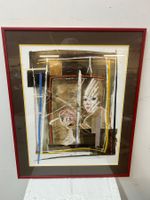 Bild/Druck Clown von Rolf Knie 87 gerahmt hinter Glas