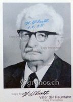 Hermann Oberth (1894-1989) Physiker, Raketen - Autogramm