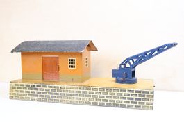 Märklin Güterschuppen mit Kran 2109 - Spur 0 1930er Jahre