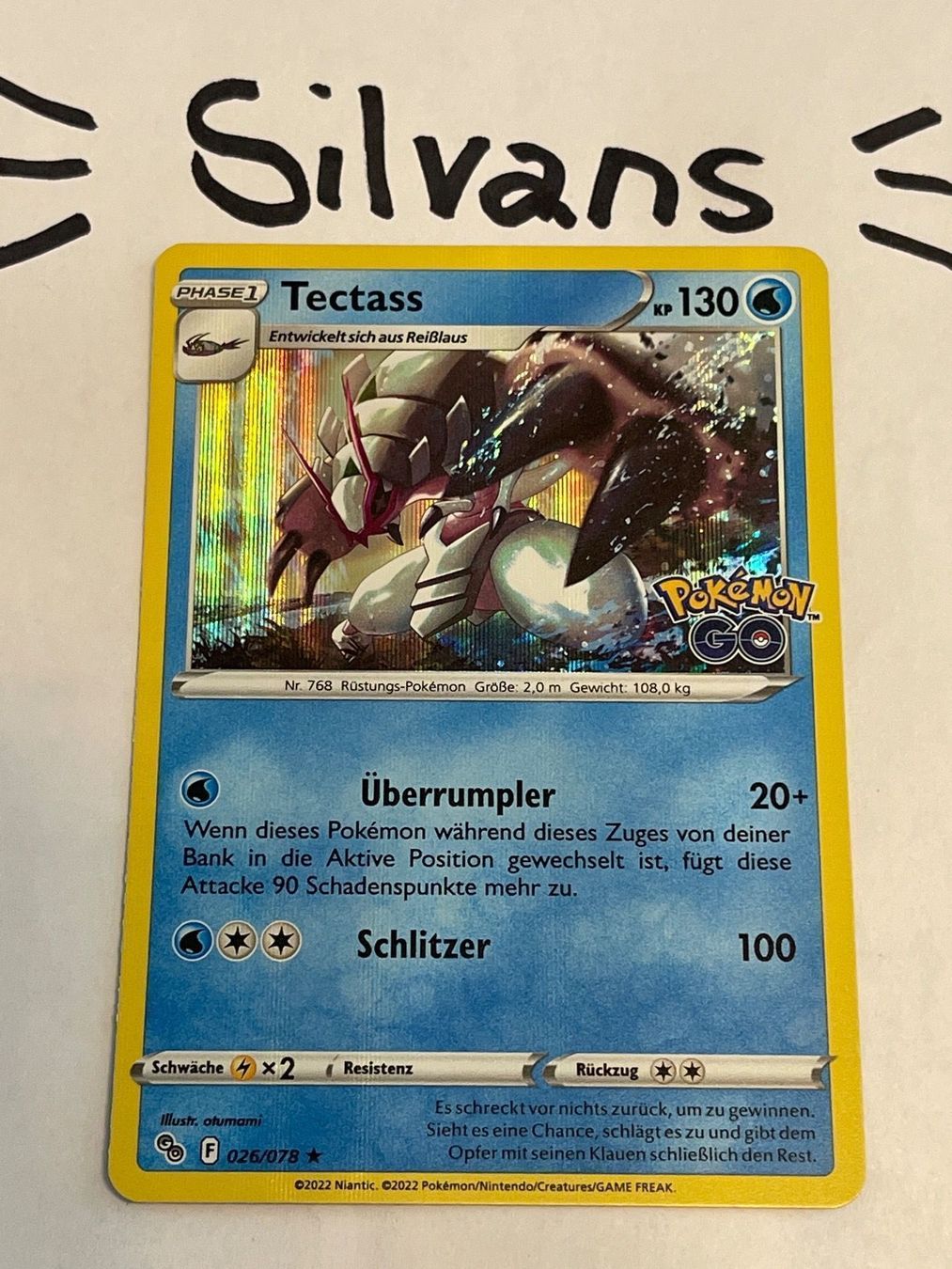 Pokémon Carte collezionabili: Tectass Holo 026/078 Pokemon GO Deutsch – Nuovo (secondo la descrizione) da Wil SG venduto da Silvans
