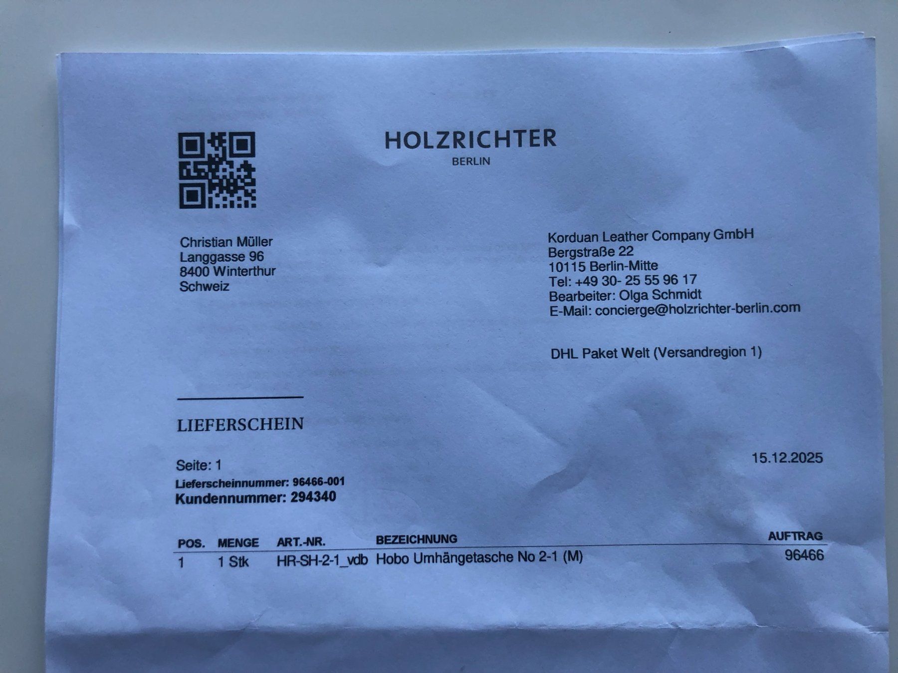 Borse da donna: Holzrichter Berlin Echt-Ledertasche. Neuware! – Nuovo e nell'imballaggio originale da st.Gallen venduto da fra_mwv6 2