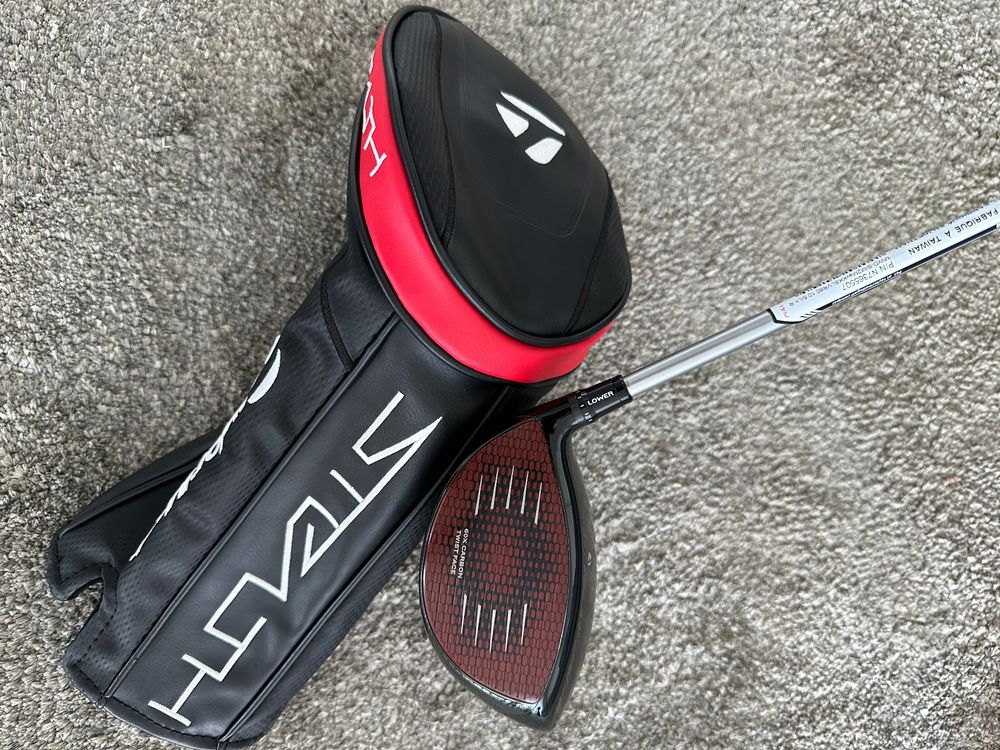 TaylorMade Stealth Driver Schlägerhaube - Weiß/Rot Für Golfschläger