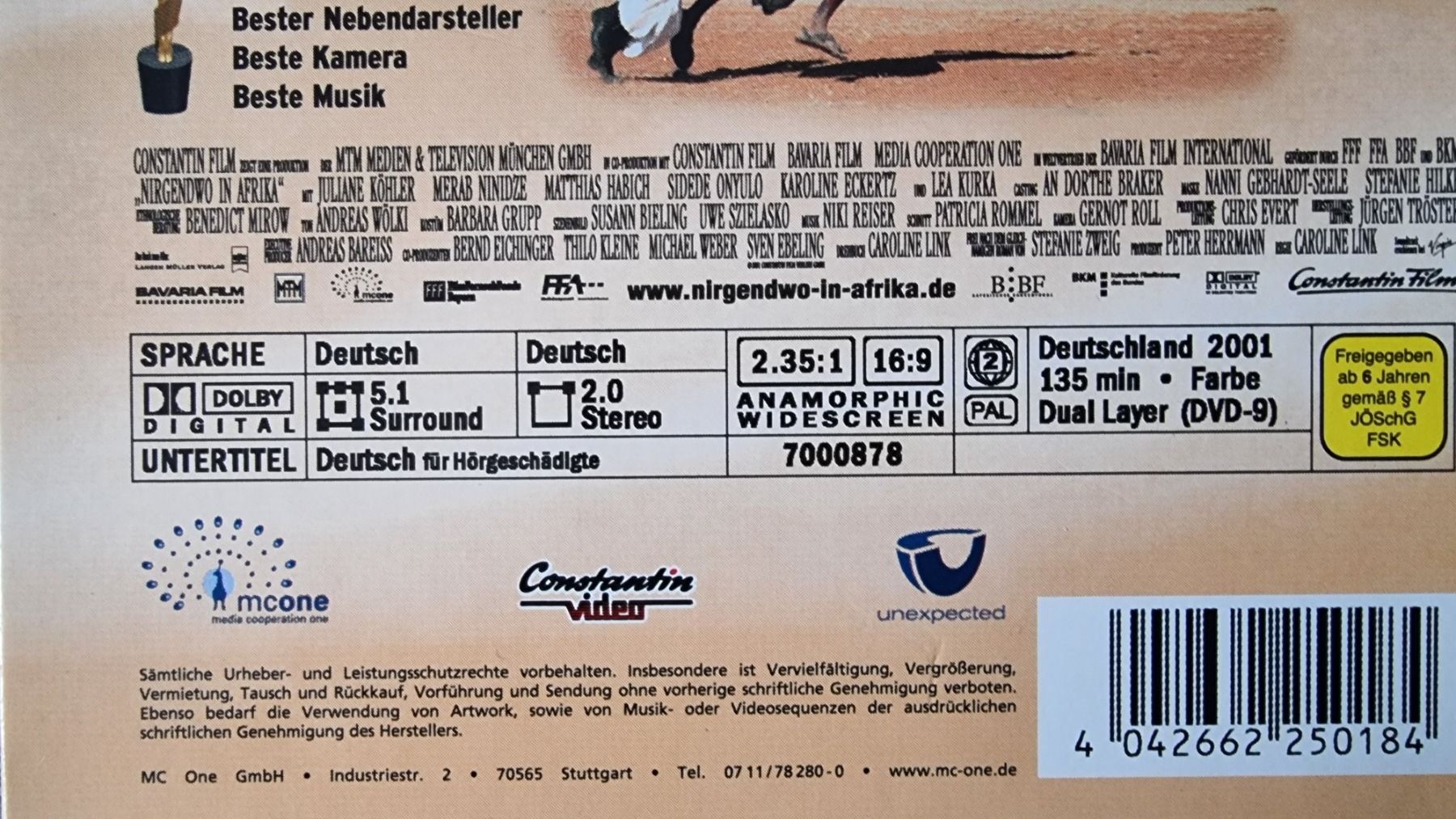 Tutti i DVDs: DVD Nirgendwo in Afrika - Special Edition – Usato da Oetwil am See venduto da fineli2 1