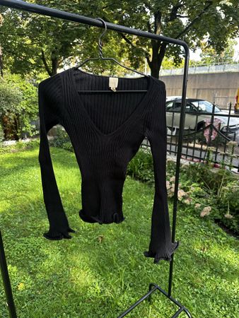 Rippenpullover schwarz Grösse XS guter Zustand