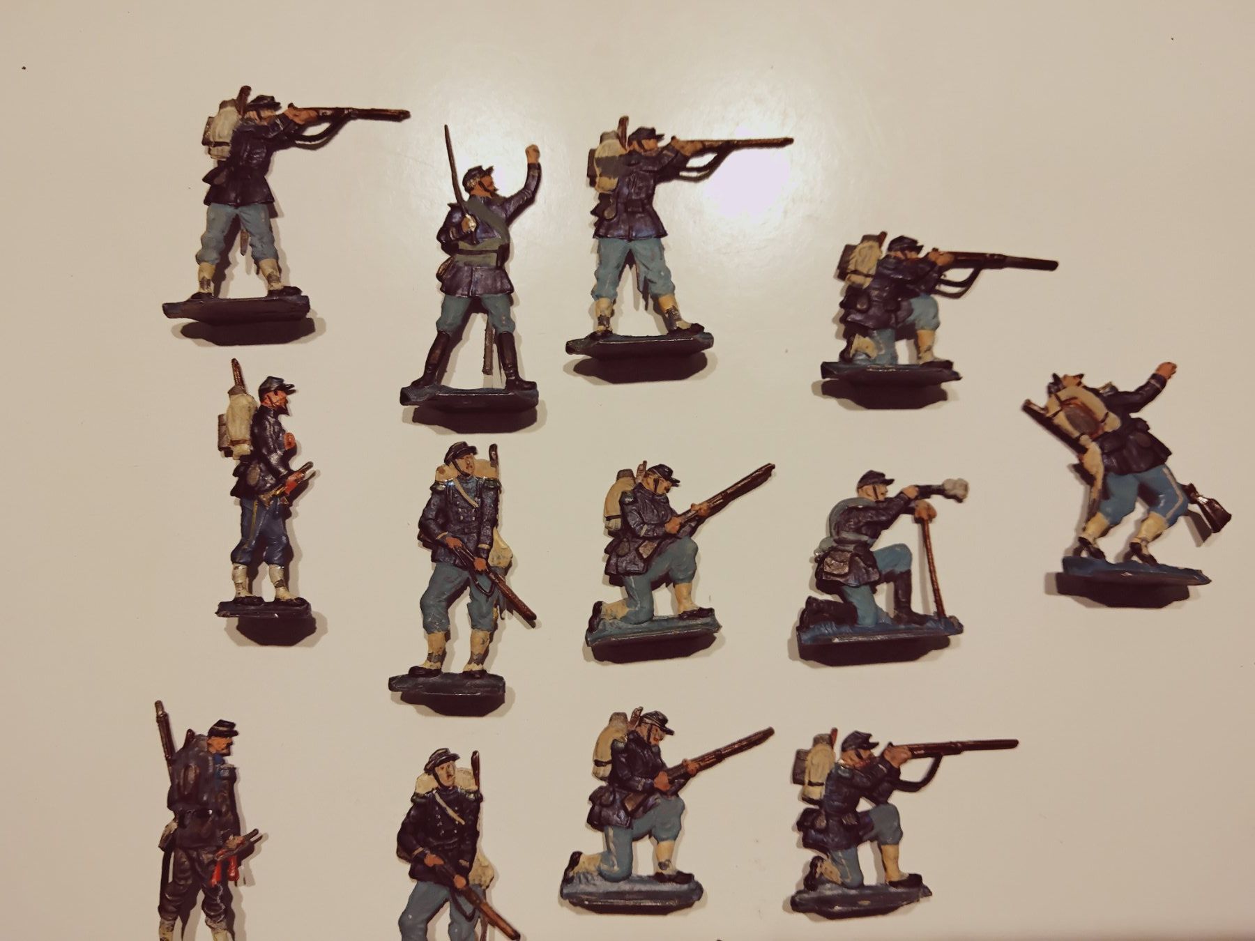 Figuren: 14 Zinnfiguren, Yankee im Gefecht – Gebraucht aus Basel von habenmuss 1