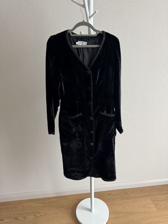 Vintage Valentino Miss V Samtkleid schwarz, Grösse XS