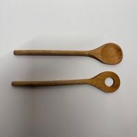 2-teiliges Kochlöffel-Set für Puppenküche aus Holz (1980er)