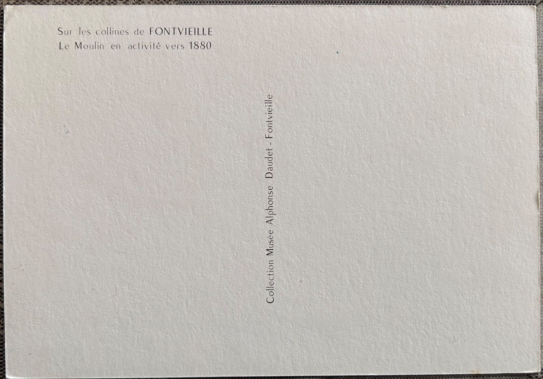 Ansichtskarten: Ansichtskarte Mühle Fontvielle – Gebraucht aus Spiez von martin-7973 1