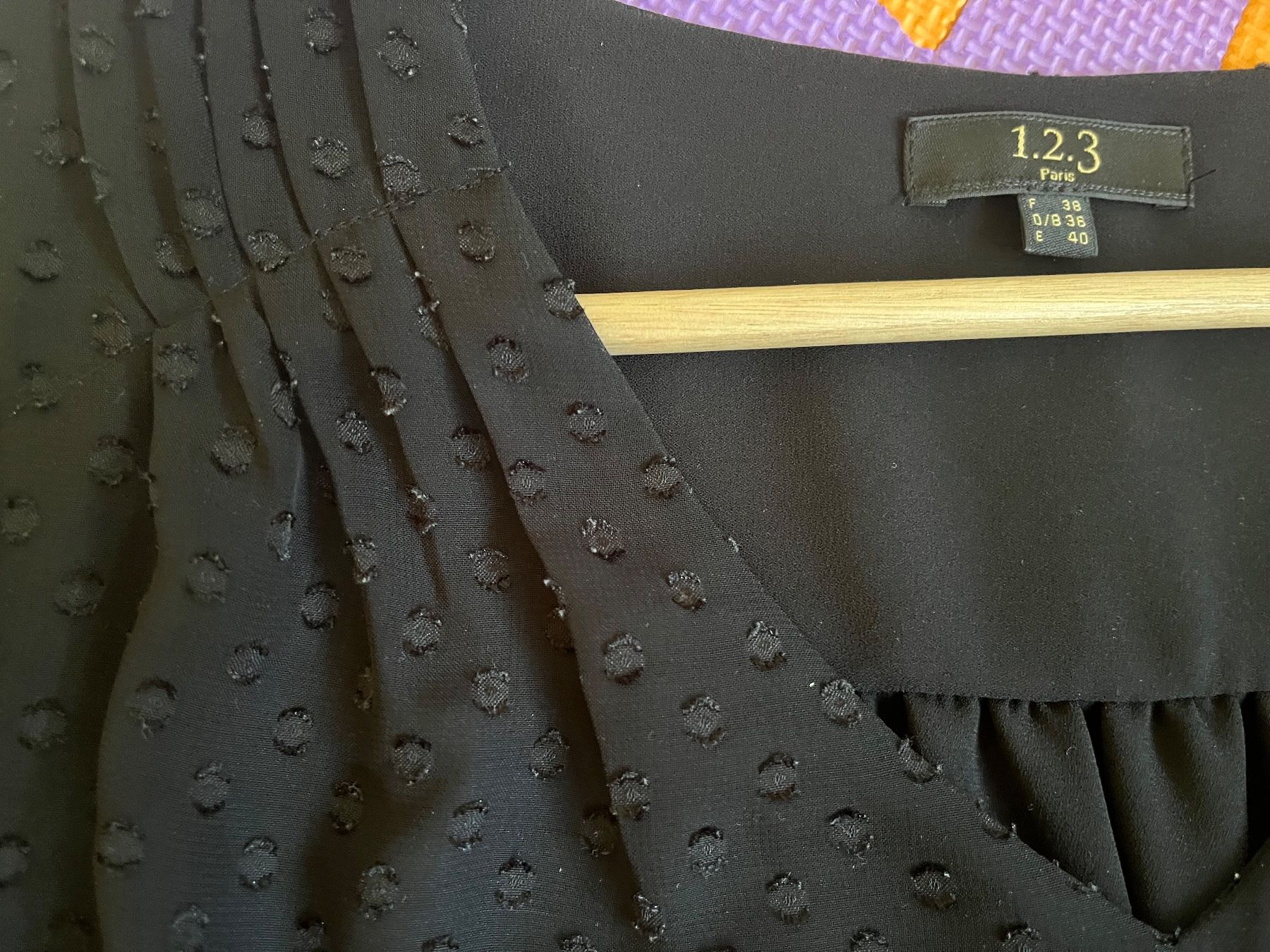 Maison 123 Top: Elegante schwarze Bluse V-Ausschnitt Gr.36 – Usato da Adliswil venduto da kik_9xns 6