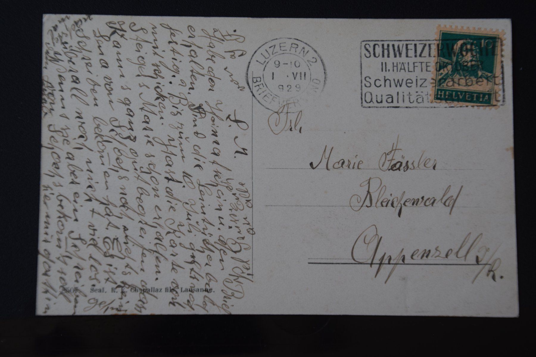Cartoline postali: AK Luzern, Schifflände 1929 – Usato da Luzern venduto da CH2018 1