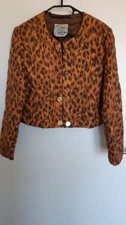 MOSCHINO CHEAP AND CHIC Blazer Leoprint mit Goldknöpfen