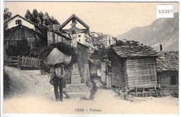 Finhaut - Interieur du village - Heuträger
