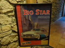 Buick Oldtimer Werbeplakat Bilderrahmen mit Glas 72cm x 52cm