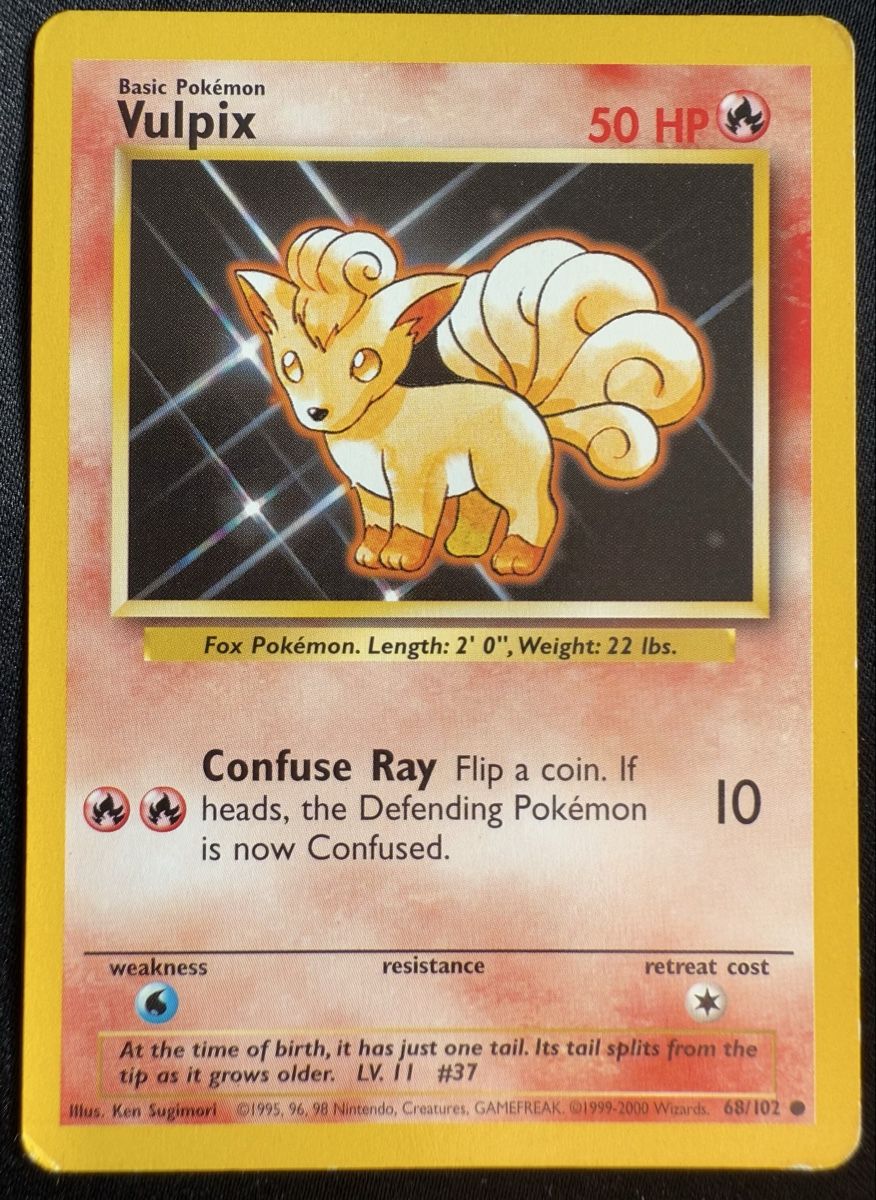 Pokémon Carte collezionabili: Vulpix Pokemon Base Set 4th Print Corrected Version - 68/102 – Usato da Winterthur venduto da SiddyPokemon