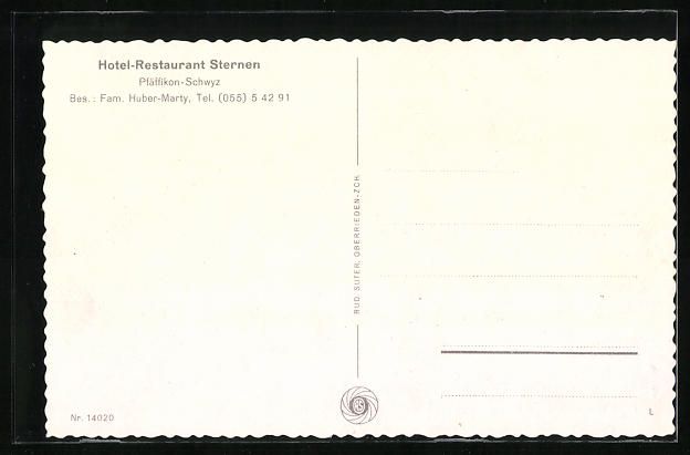 Cartoline postali: AK Pfäffikon, Hotel-Restaurant Sternen – Usato da Berlin venduto da bartko-reher 1