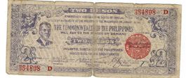 Philippinen 2 Pesos 1942 SS P-S647B Notfall Umlaufnote
