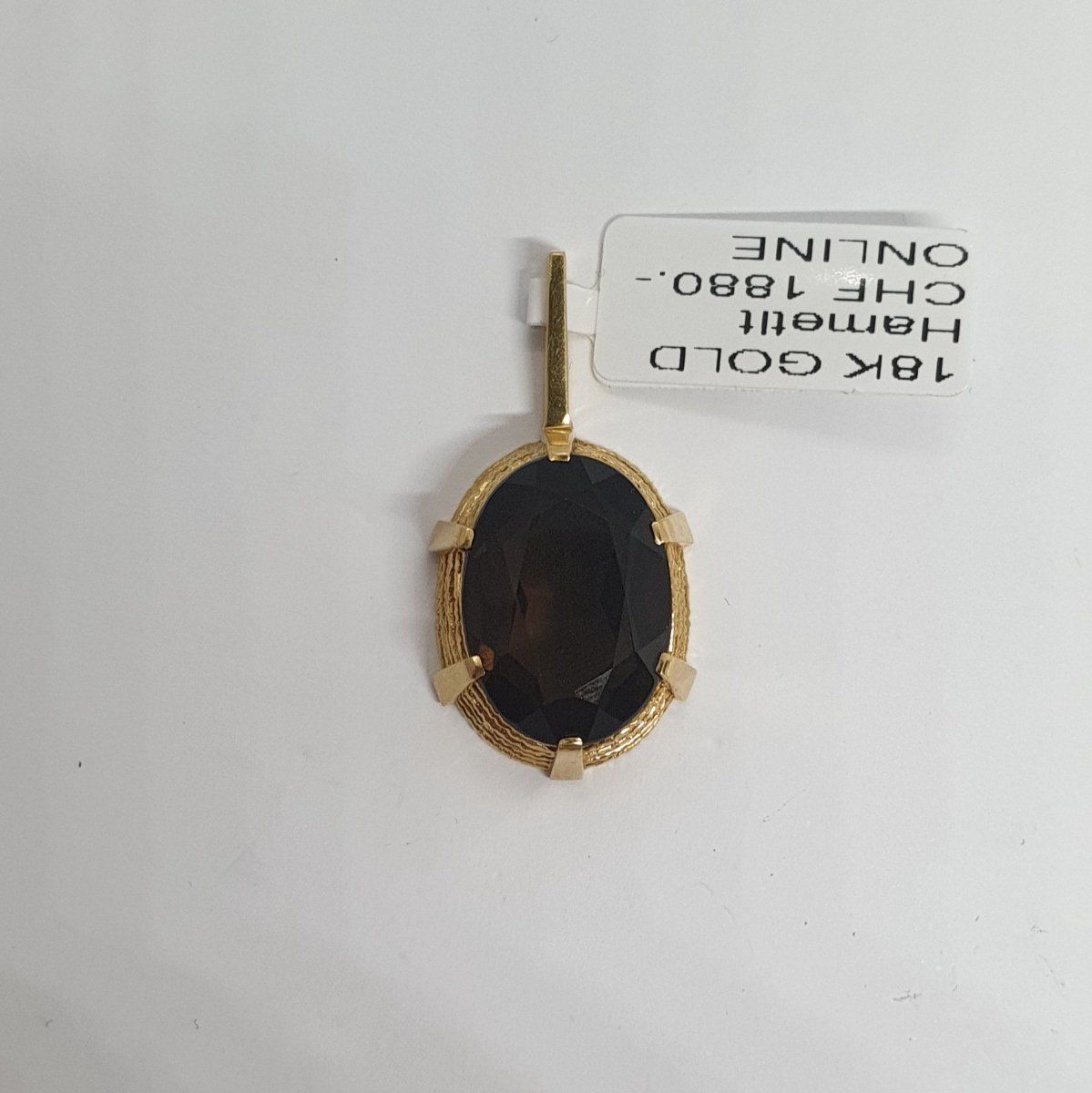 Ciondoli: Echt 18K Gold - Hämatit Anhänger – Usato da Luzern venduto da luzerngoldhaus