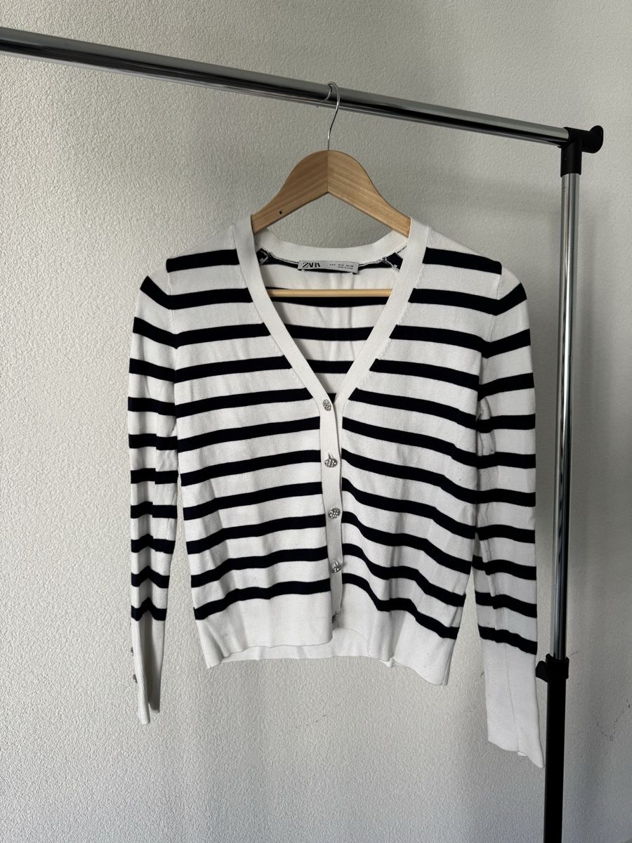 Zara Maglioni & Felpe: Blau-weiss gestreifter Pullover von Zara, S – Nuovo (secondo la descrizione) da Granges VS venduto da rvn