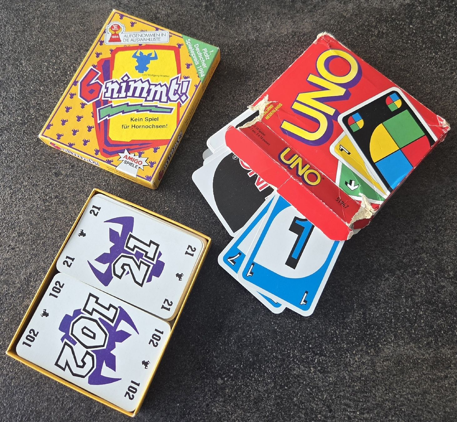 Spiele: 6 nimmt "Hornochsen" und UNO – Gebraucht aus Klingnau von Groofty69 1