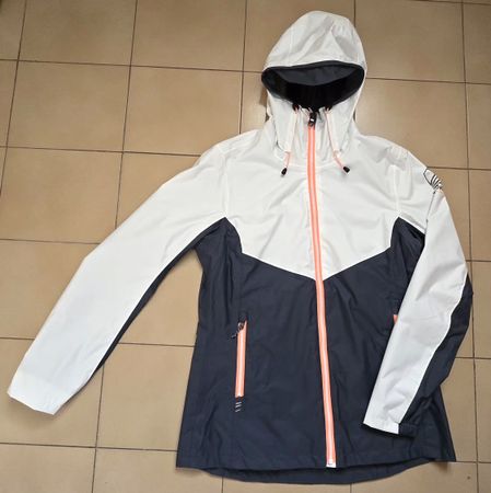 Giacca Waterproof, Vela Tribord Sailing 100 bianco blu condi