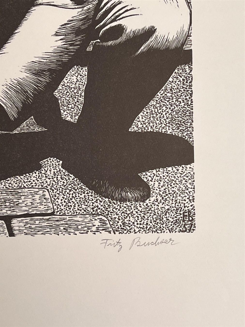 Xilografie: Fritz Buchser Original- Holzschnitt – Usato da Adliswil venduto da buch_und_kunst 2