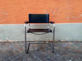 Leder Freischwinger - Stuhl - Stühle - Total 5 Stück - Top!