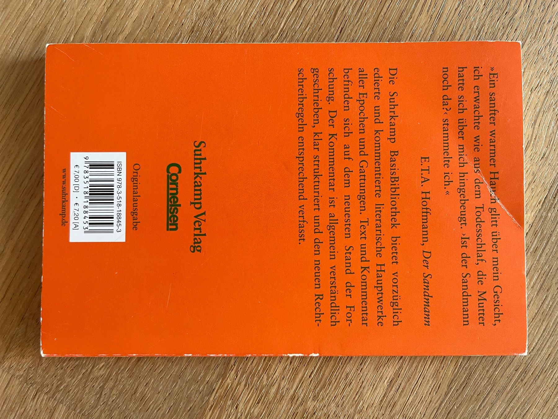 Libri: E.T.A. Hoffmann - Der Sandmann – Usato da Laupen BE venduto da lee_ym6v 1
