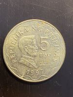 Philippines, 5 Piso 1997 Laiton de Nickel 