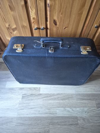 Vintage Koffer / Reisekoffer, schwarz
